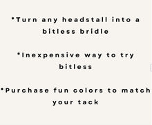 Side pull hackamore "with a whoa" bitless attachment....brown...all sizes