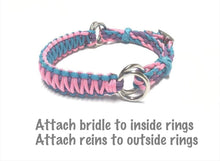 side pull hackamore bitless attachment.... pink, lilac, and neon turquoise ...all sizes