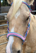 side pull hackamore bitless attachment.... pink, lilac, and neon turquoise ...all sizes