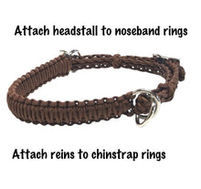 Side pull hackamore "with a whoa" bitless attachment....brown...all sizes