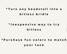 Side pull attachment with a whoa dark brown and black