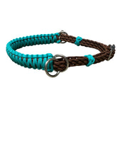 side pull hackamore "with a whoa" bitless attachment....  green turquoise with brown or black chinstrap...all sizes