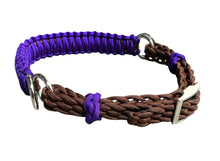 side pull hackamore  bitless attachment purple.... with black or brown chinstrap...all sizes.