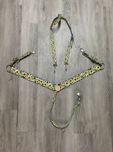 Sunflower cow print tack set breast collar nylon horse size