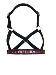 Personalized black Nylon cow halter all sizes.