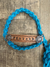 Personalized sheep, lamb, or goat halter neon turquoise