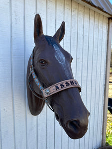 PERSONALIZED western  nylon horse halter