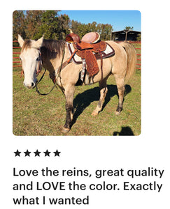 Chocolate brown Barrel Reins, Round with grip knots