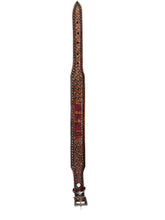 Hand tooled personalized leather dog collar cross basket weave