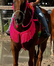 Hot pink  Barrel Reins, Round with grip knots