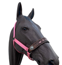 PERSONALIZED   nylon horse halter light pink