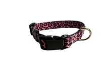 Pink cheetah Nylon dog collar