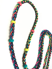 Barrel reins rainbow with adjustable grip knots variety of lengths 1/2"