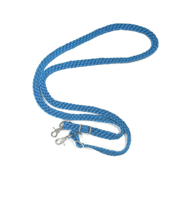 Basic flat loop rein in mule tape blue