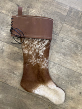 hair on cowhide Christmas stockings