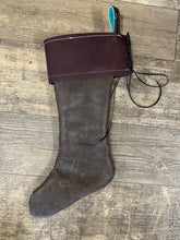 hair on cowhide Christmas stockings.