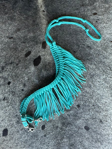 Fringe Barrel Reins turquoise