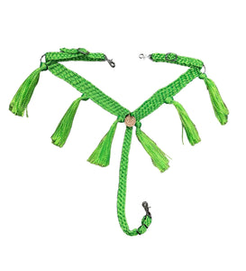 horse breast collar  mule tape neon green