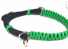 Neon green side pull hackamore  bitless attachment “with a whoa”.... with black or  brown chinstrap...all sizes