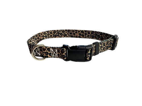 Cheetah Nylon dog collar