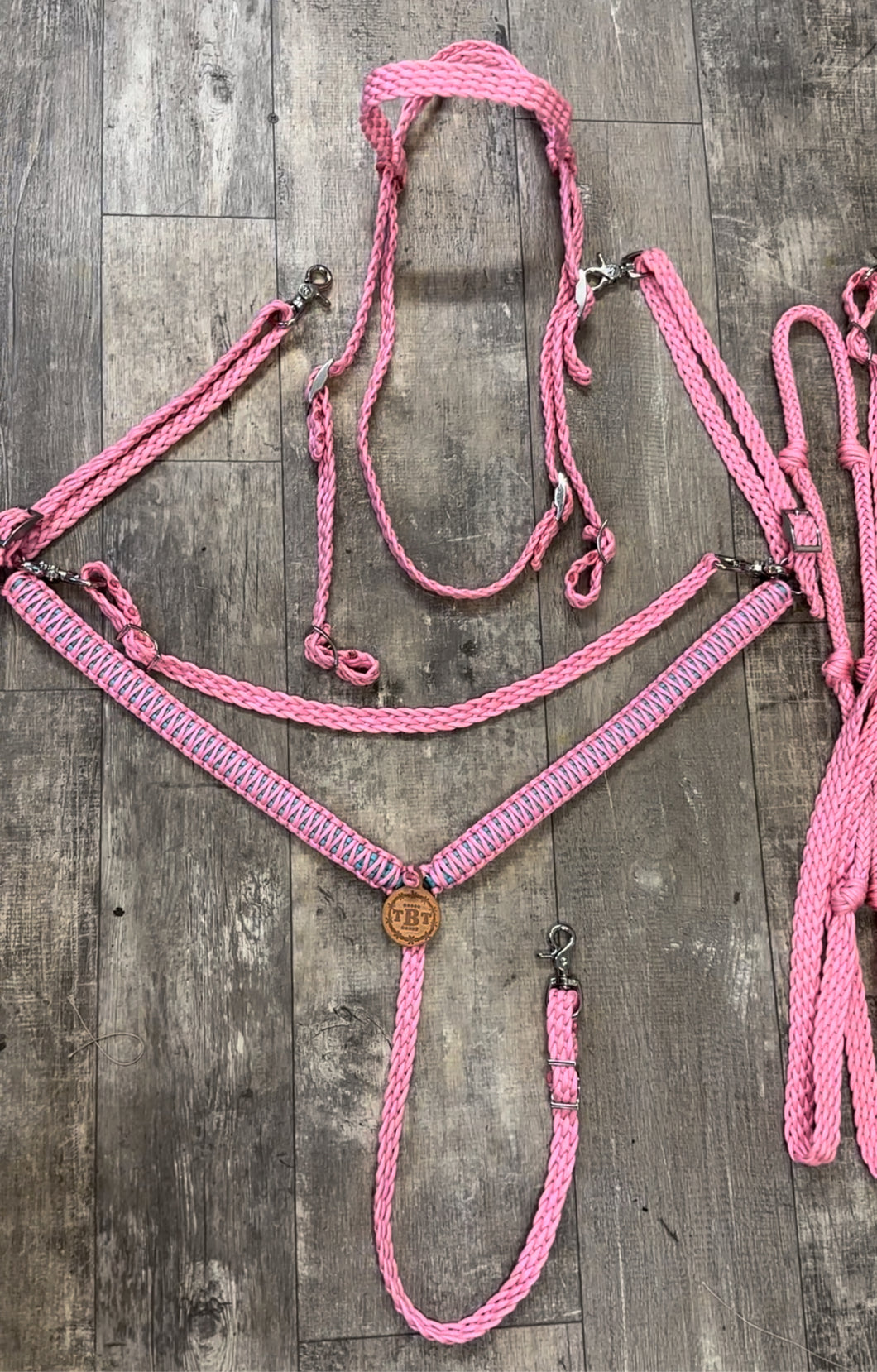 horse tack set,  (breast collar, wither strap, reins , and browband bridle)