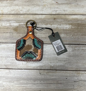 Myra hand  cow hide key fob