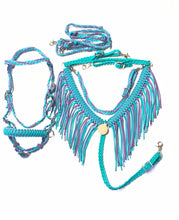 Mermaid Fringe Tack set with bitless bridle