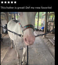 PERSONALIZED aztec print nylon horse halter