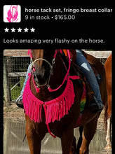 fringe breast collar neon hot pink