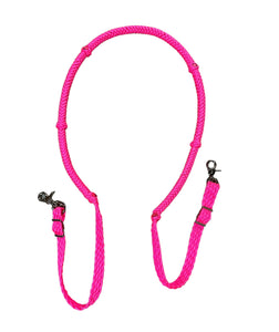 Stiff loop cable Barrel Reins with grip knots...You choose color and length