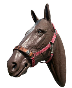 PERSONALIZED red bandana  nylon horse halter