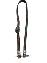 Hand painted and tooled  leather Headstall horse size