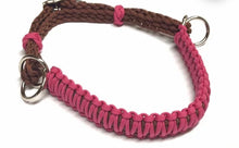 Fuchsia side pull hackamore  bitless attachment “with a whoa”.... with black or  brown chinstrap...all sizes