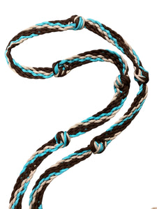 Barrel Reins, flat braided with grip knots...You choose color and length