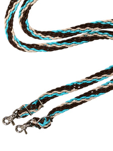 Barrel Reins, flat braided with grip knots...You choose color and length