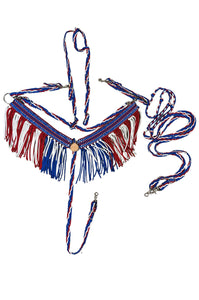 Patriotic wide fringe breast collar tack set