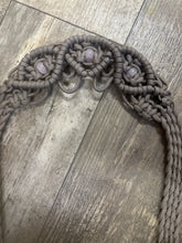 Fancy wither strap in tan with rose quartz