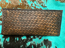 Hand tooled tally book personalized