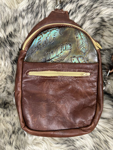 Feather sling bag