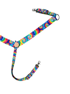 Tie dye breast collar nylon horse size