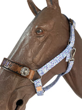 PERSONALIZED purple mosaic print nylon horse halter