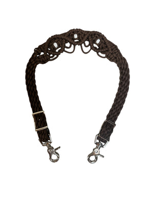 Fancy wither strap in brown with rhinestones
