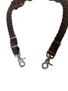 Fancy wither strap in brown with rhinestones