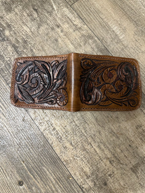 Handmade TBT leather tooled wallet