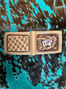 Handmade TBT leather tooled wallet