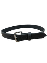 Hand made black leather belt