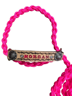 Personalized sheep, lamb, or goat halter pink