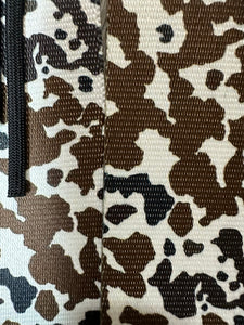 Cow print cinch strap