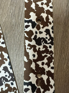 Cow print cinch strap