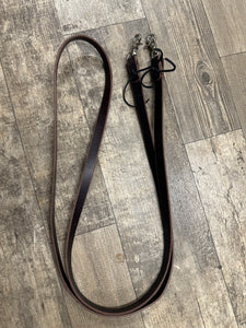 Leather loop reins brown harness leather